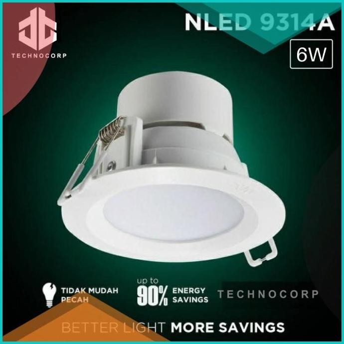 Lampu Downlight NVC LED 6 WATT NLED 9313 INBOW PLAFON / 6W LED 19F3B20
