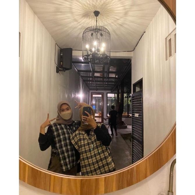 Ekstra Vest Flanel Tali Samping Wanita / Korean Style Rompi Kotak Vionawara