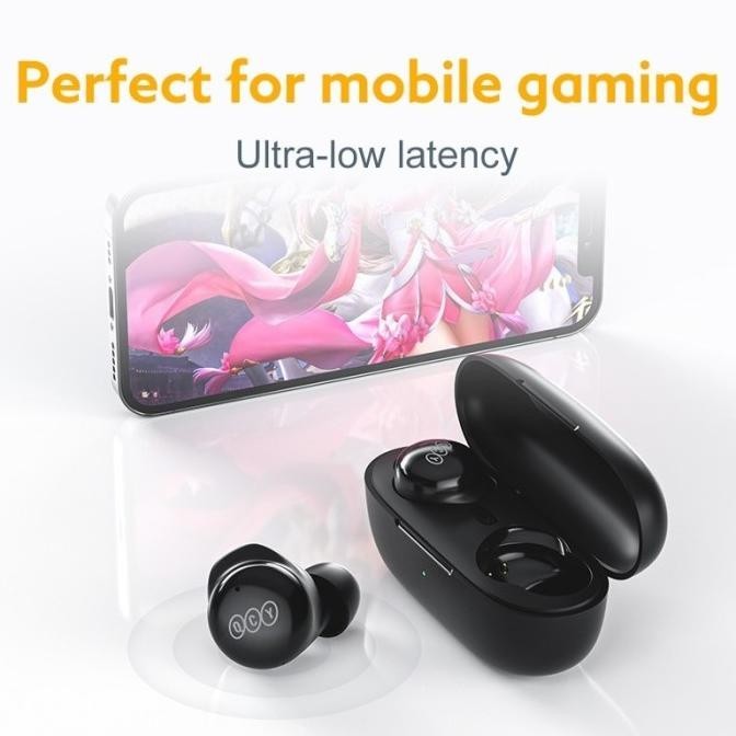Qcy Qcy-T17 Tws Earphone Bluetooth 5.3 Bass Stereo Gaming Low Latency Gernicaa