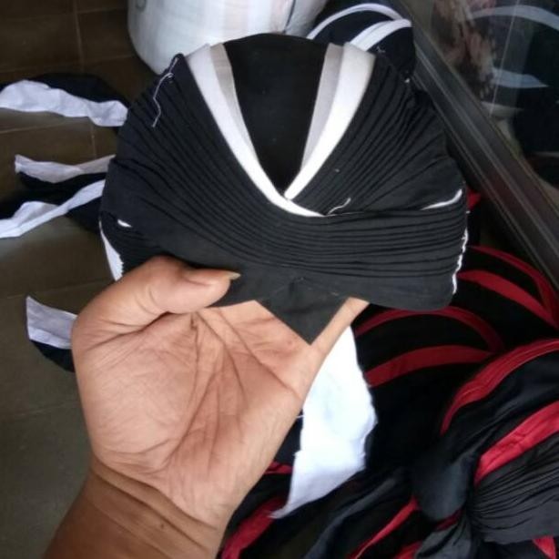 Ow42 Blangkon Lipat Lis Merah & Putih / Blangkon Warok / Blangkon Jaranan / Blangkon Gus Moftah / Bl