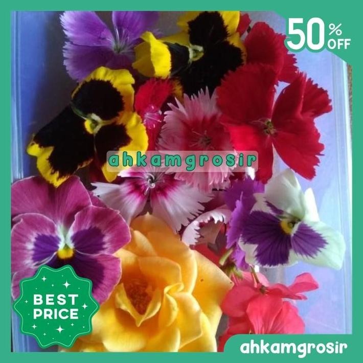 

BIG MIX EDIBLE FLOWER- KOMPLIT 12MACAM BUNGA EKSKLUSIF