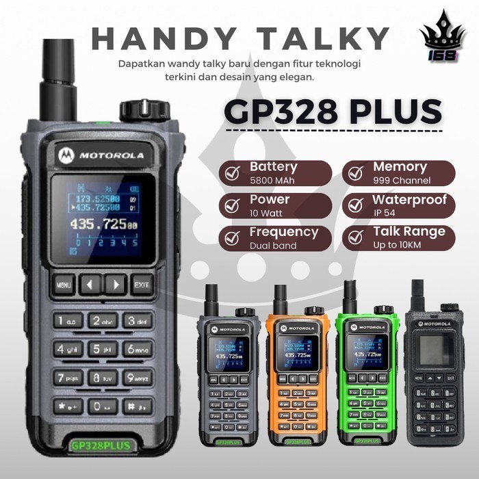 HT HANDY TALKIE MOTOROLA GP328 PLUS WALKIE TALKIE GP 328 PLUS 10 WATT