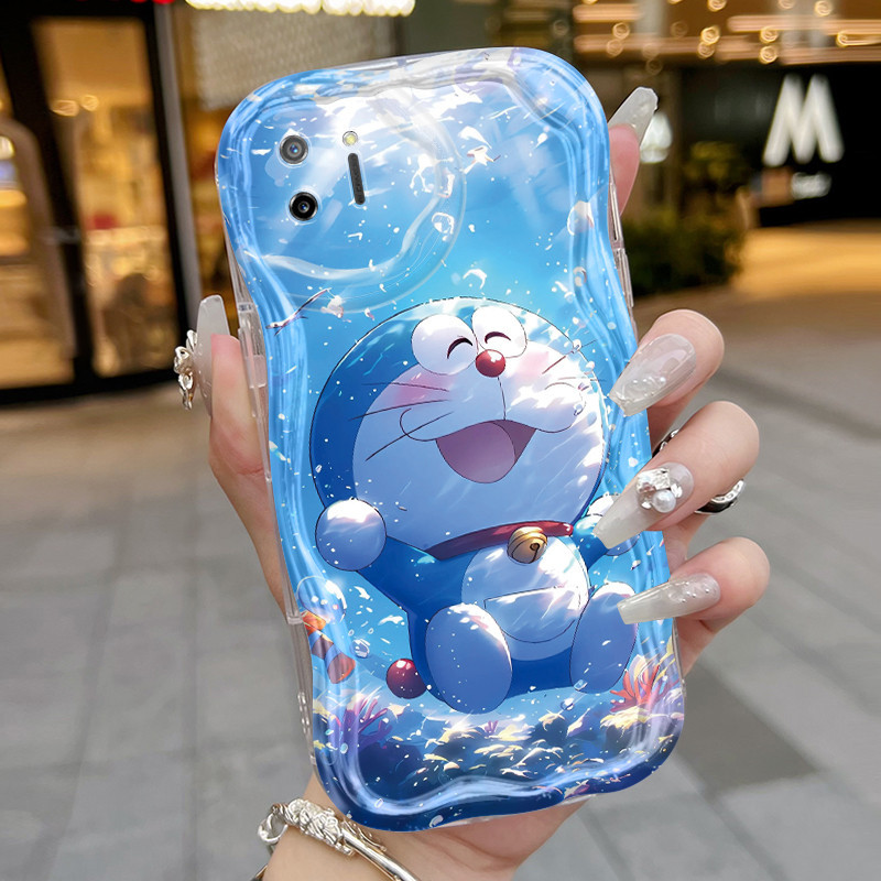 Casing Hp Realme C11 2020 Case lunak Softcase sarung HP ponsel pola renang Doraemon casing pelindung