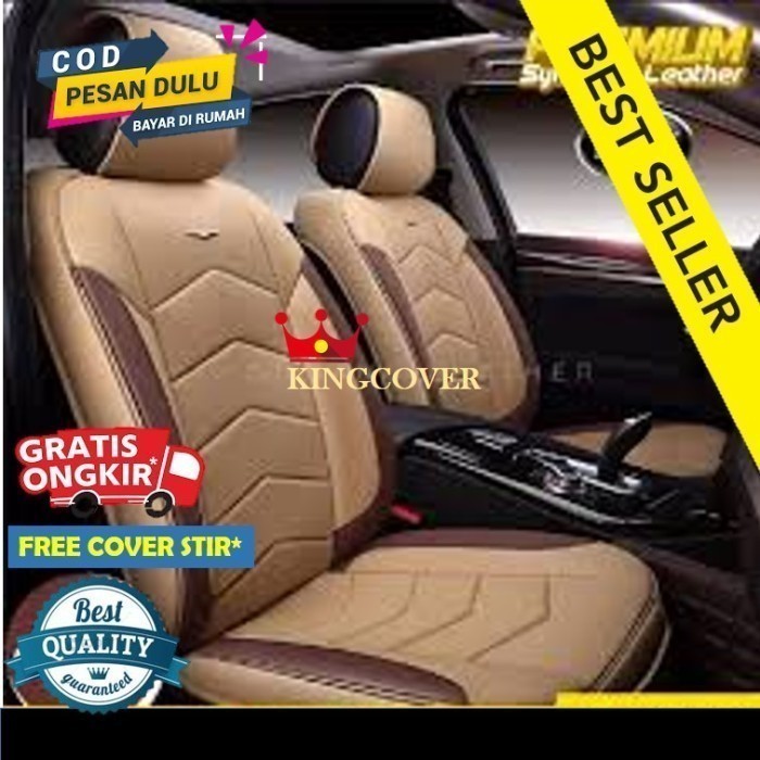 TERLARIS SARUNG JOK MOBIL MOBILIO 2017-2021 KULIT SYNTETIC FULL 3 BARIS