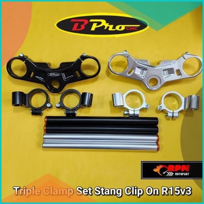 Segitiga Atas set Stang BPro Yamaha R15 V3 Original B Pro Triple Clamp