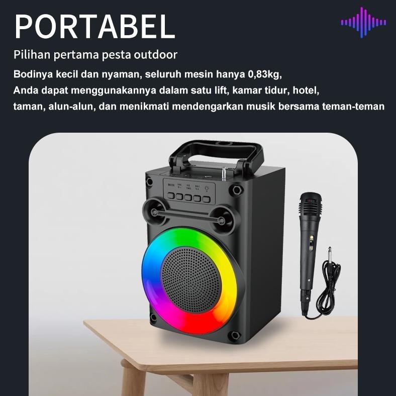 PRO BASSSPEAKER BLUETOOTH KARAOKE PROTABLE SUPER BASS POLYTRON BESAR ORIGINAL MINI WIRELESS MUSIK BOX FULL BASS SALON AKTIF HI-FI AUDIO 8.5 INCH POWERFUL BASS SOUND SYSTEM SUBWOOFER RGB LUAR KTV SET RADIO FM/TWS/TF/GARANSI 12 BULAN COD