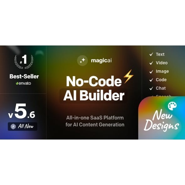 [PHP SCRIPT] MagicAI - OpenAI Content, Text, Image, Video, Chat, Voice, and Code Generator as SaaS