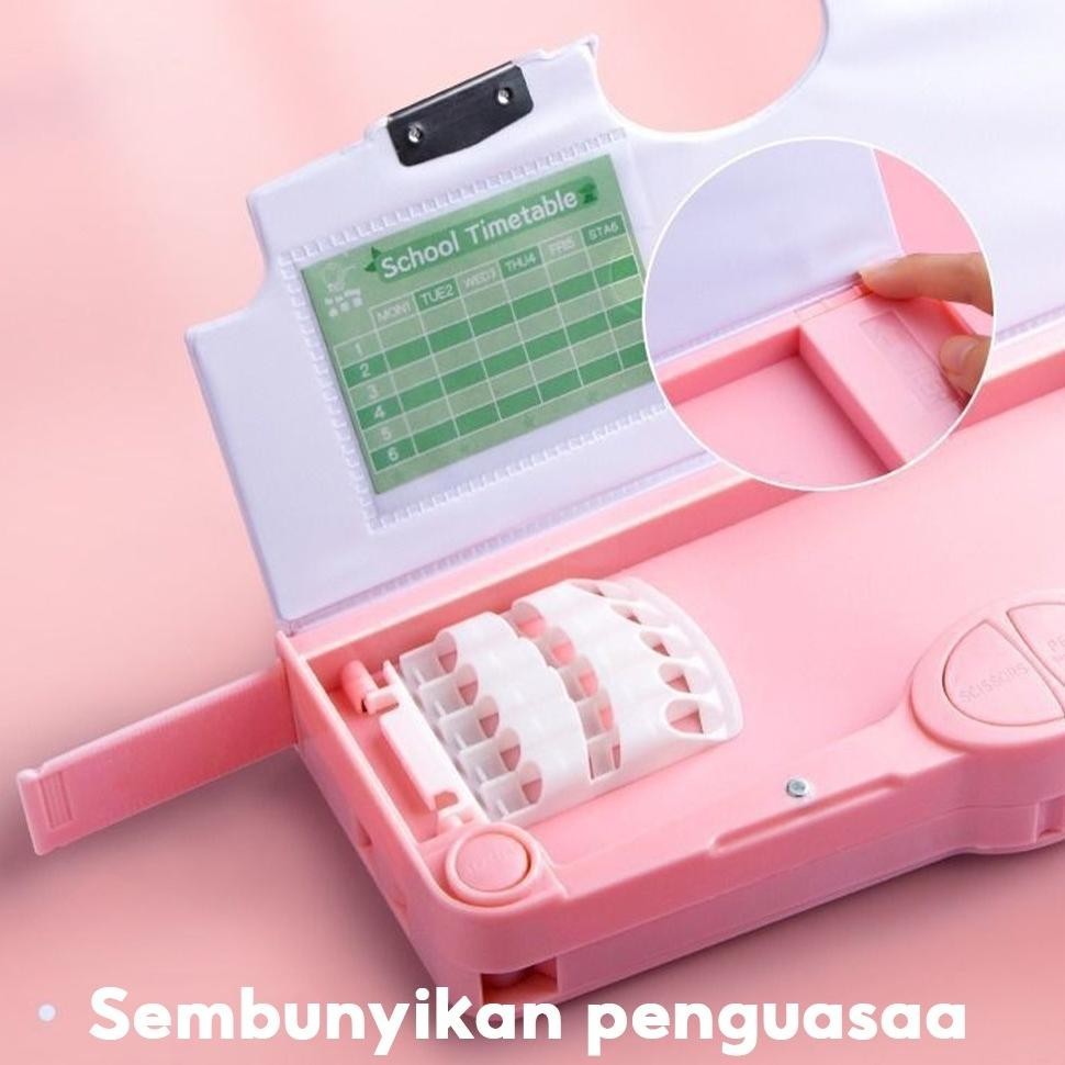 

BlueRabbit Tempat Pensil Multifungsi Motif Untuk Anak Kotak Pensil Pola Kartun Lapisan Ganda dan Tunggal dengan Rautan Kapasitas Terjamin