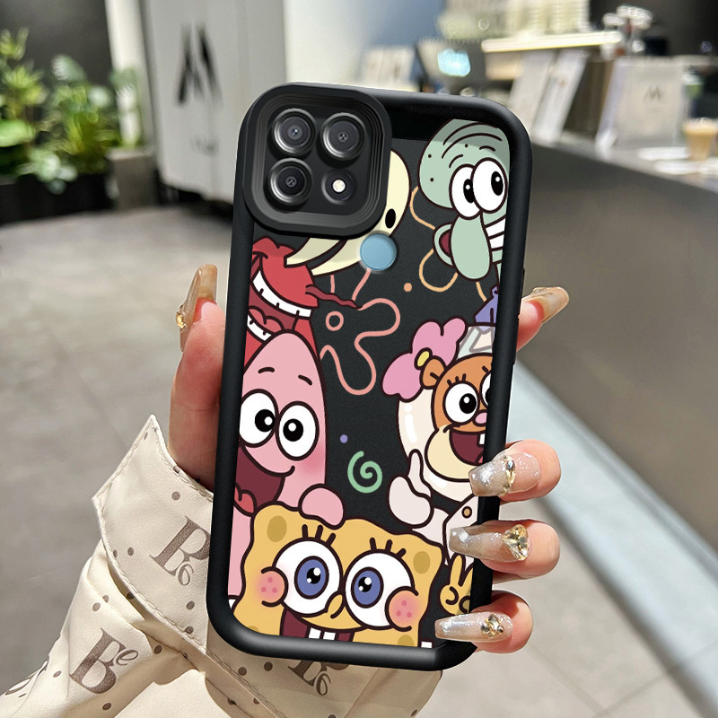 Casing Hp OPPO A15 A15s A35 Case Casing ponsel pola SpongeBob SquarePants dengan HP anti drop pelind