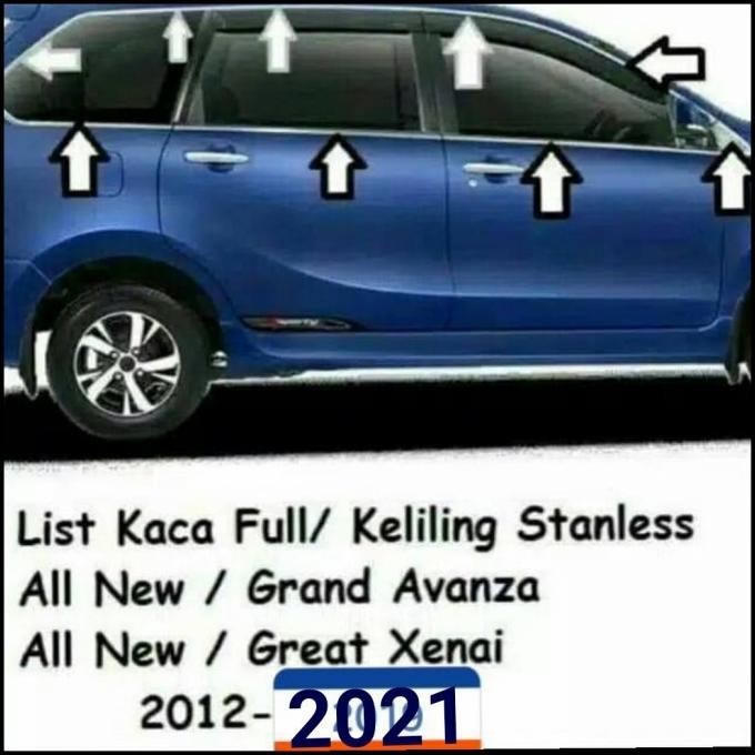 Lis List Kaca Samping Window Liner All New Avanza Xenia Full Keliling