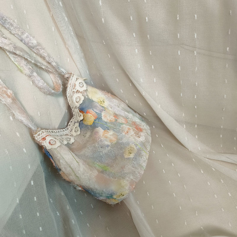 Original Bucket Bag Cloth Bag Women's Lace Small Fresh Lace Crossbody Small Bag
