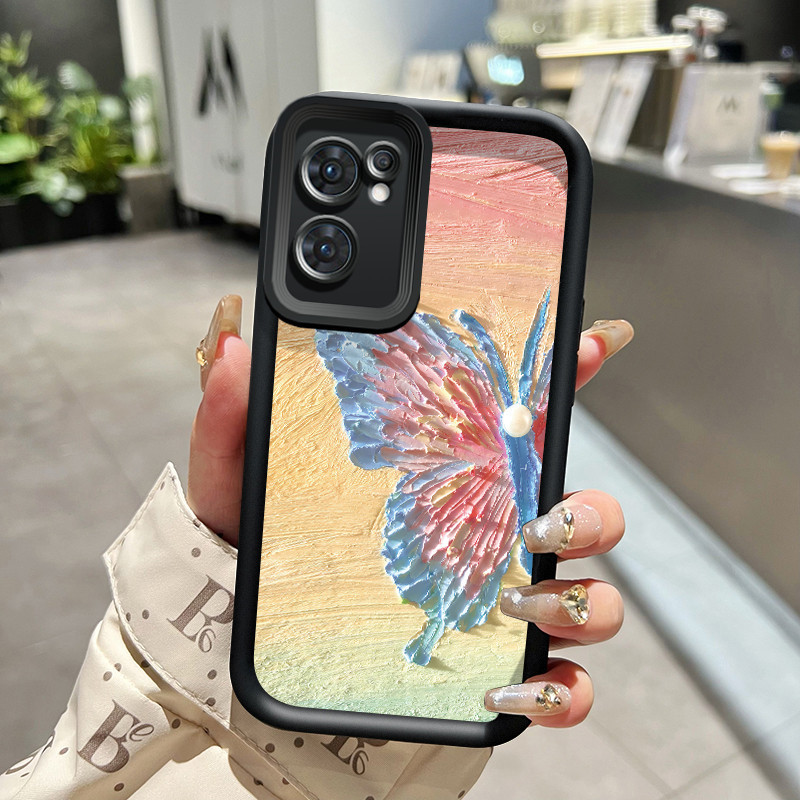 Casing Hp OPPO Reno 8 5G OPPO Reno 8T Case cantik pola kupu-kupu Kesing HP pelindung silikon lunak b