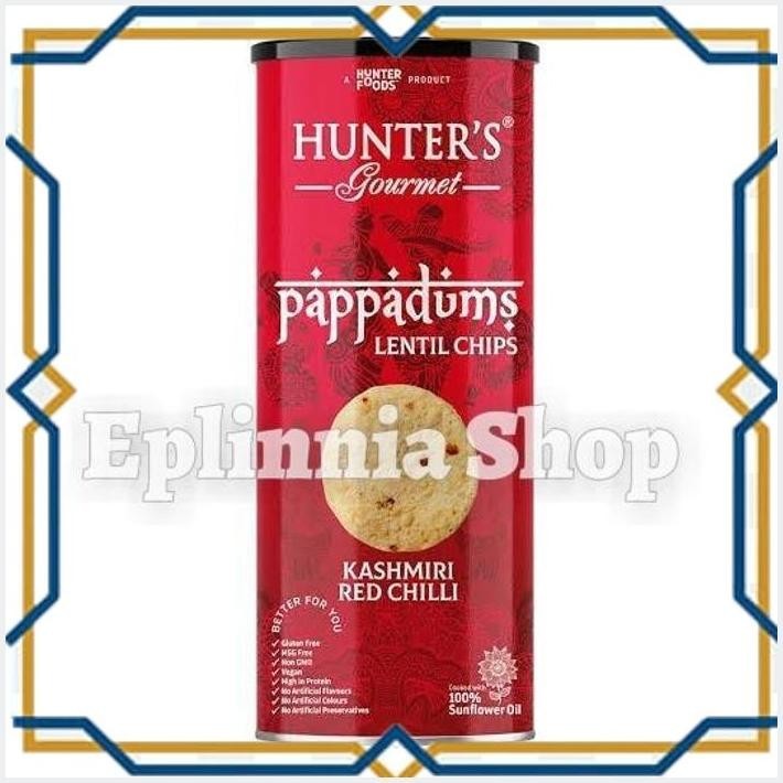 

[EPL] HUNTER'S HUNTERS KASHMIRI RED CHILI LENTIL CHIPS 120 GR - KERIPIK