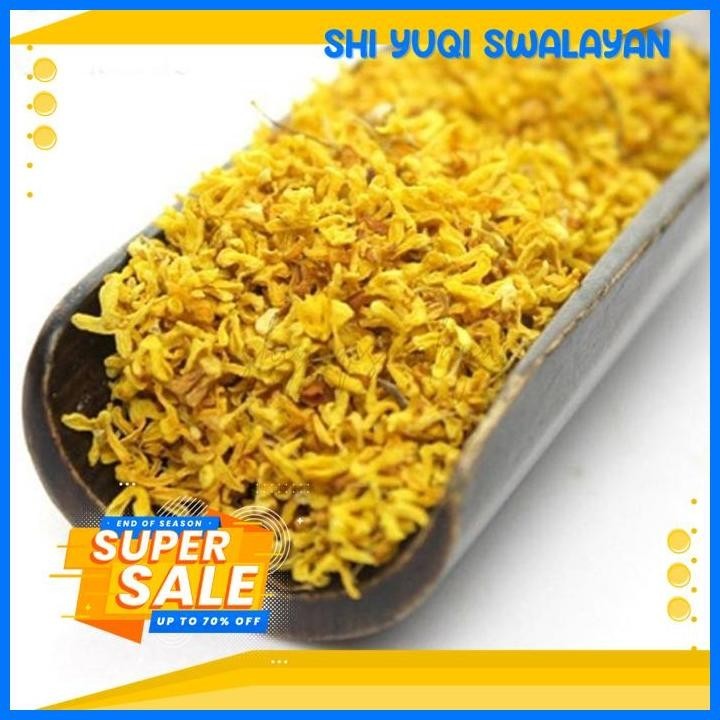

TEH BUNGA OSMANTHUS / PREMIUM GRADE DRIED OSMANTHUS FLOWER TEA 50GR KUALITAS BERKELAS !!