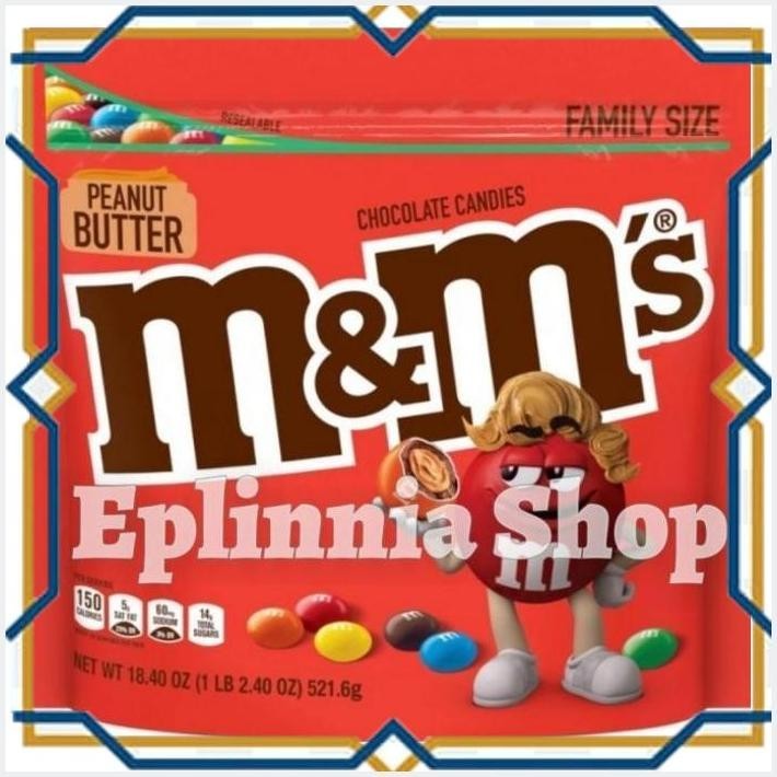 

[EPL] M&M'S CHOCOLATE CANDIES PEANUT BUTTER FAMILY SIZE 521.6 GR - COKELAT