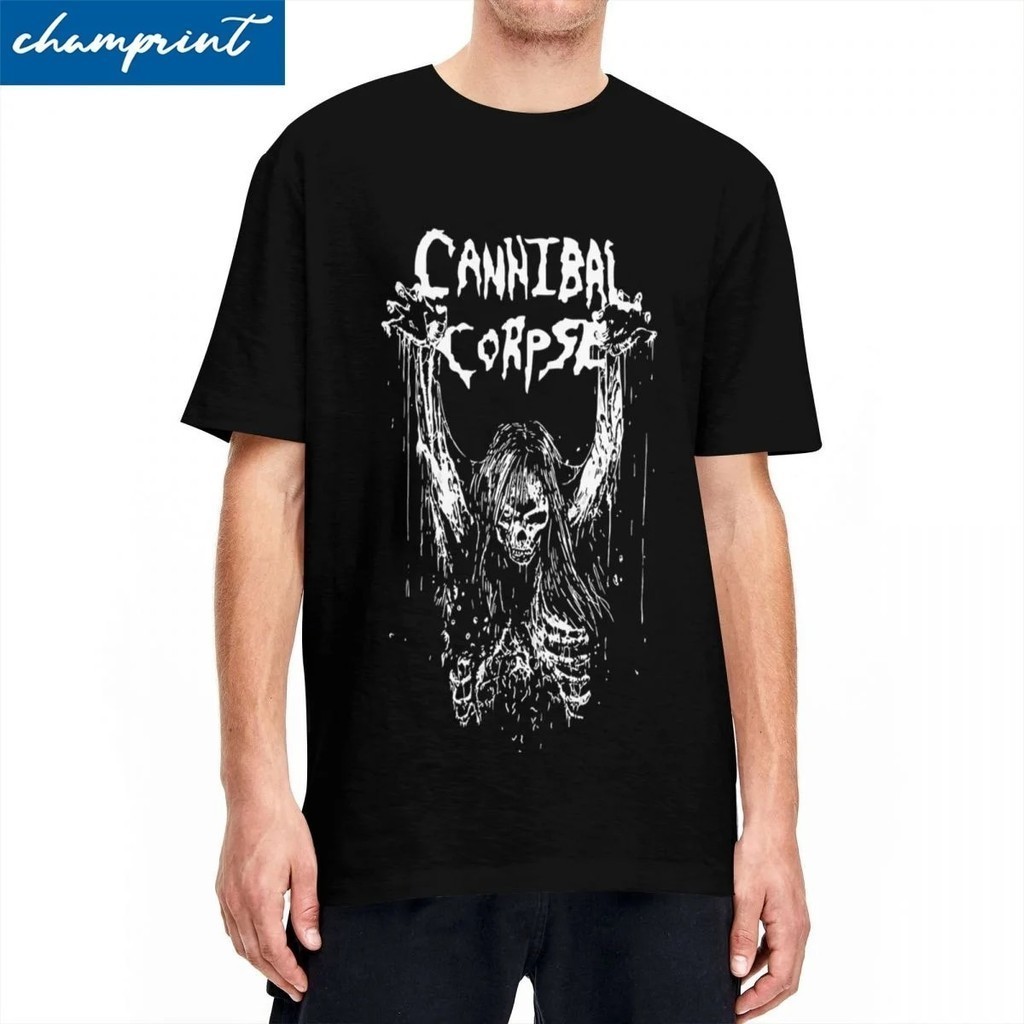 Lazy Ghost Cannibal Corpse T Shirts Men Women 100% Cotton Vintage T-Shirt Round Collar Death Metal