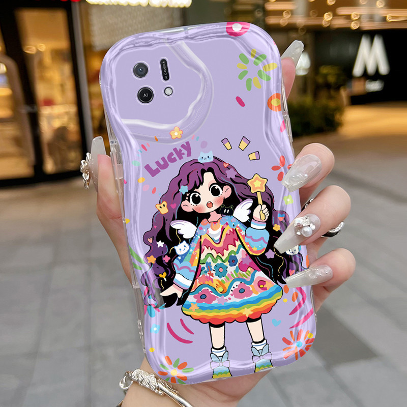 Casing Hp OPPO A16K OPPO A16E Case grafiti anak perempuan Softcase lembut casing pelindung silikon p