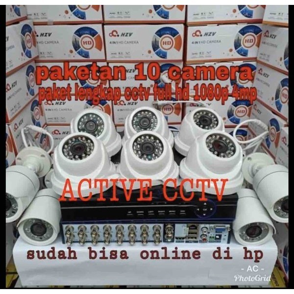 PAKET CCTV 1080P 4MP 10 KAMERA CCTV XMEYE CAMERA FULL HD 4 MP MEGAPIXEL BISA ONLINE DI HP ANDROID 16