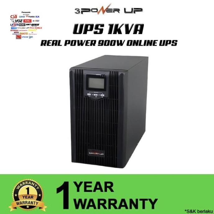 Ups Power Up 1000 1 KVA 900W ONLINE UPS Untuk Alat Sensitif / Server Murah