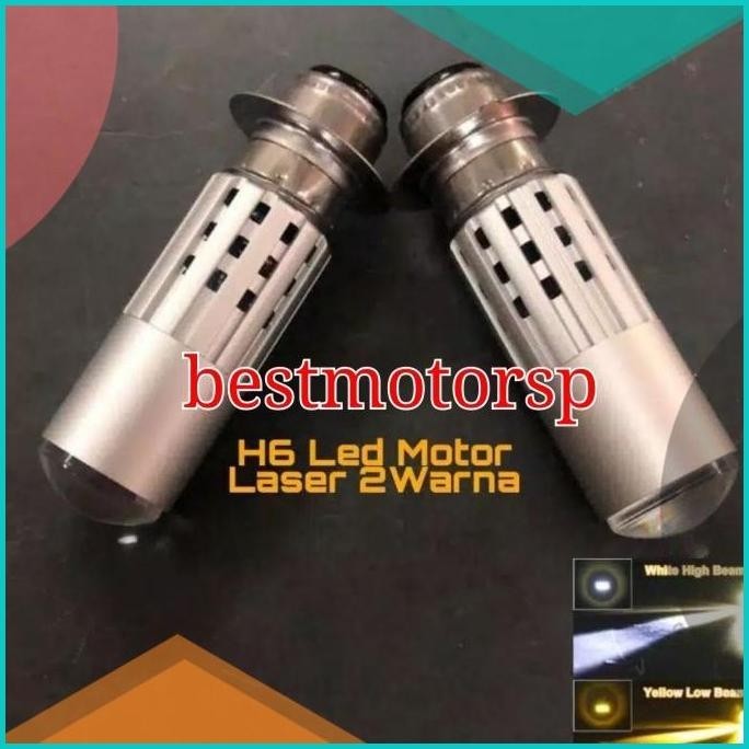 Lampu motor LED H6 Laser 2 warna Hi/Low PNP Lampu depan 2 warna H6 19F