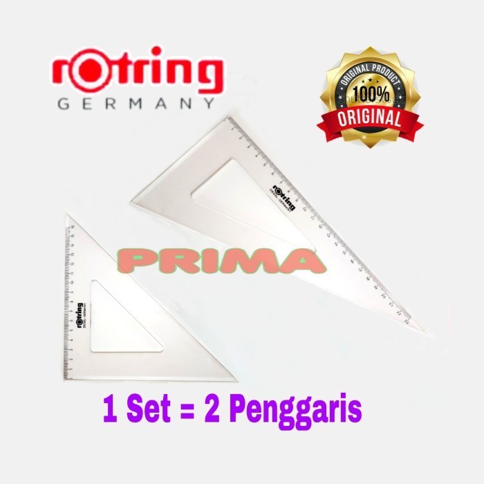

Penggaris Segitiga Rotring Asli Jerman 1 Set (23Cm & 16Cm) Original