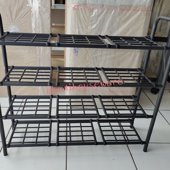 Rak Sepatu Sandal Rak Besi 4 Susun Orbitrend