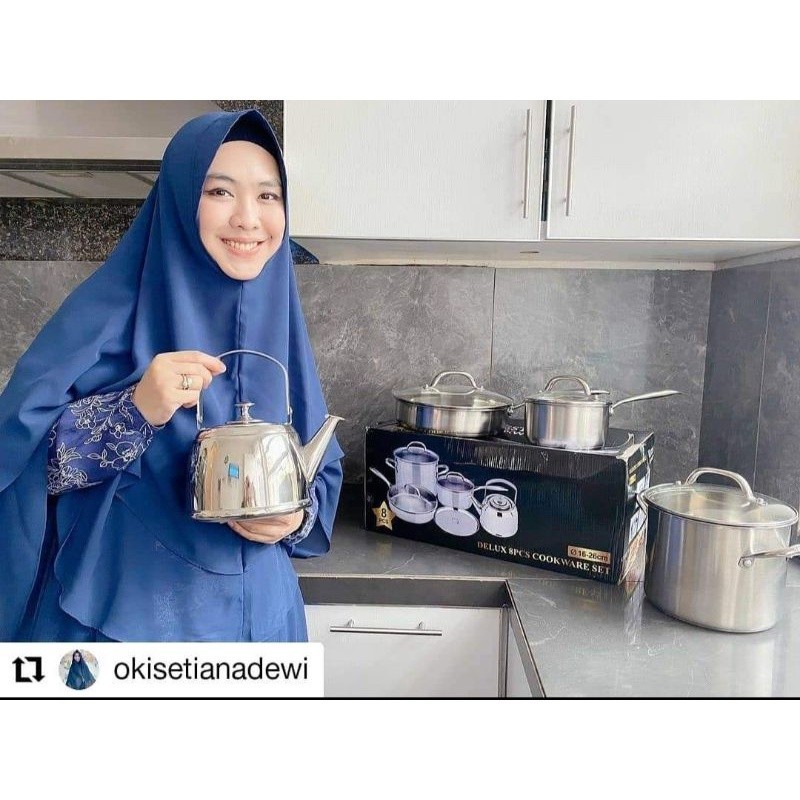 PASTI ORI PANCI DELUX WESTON SET 8PCS STAINLESS STEEL 304