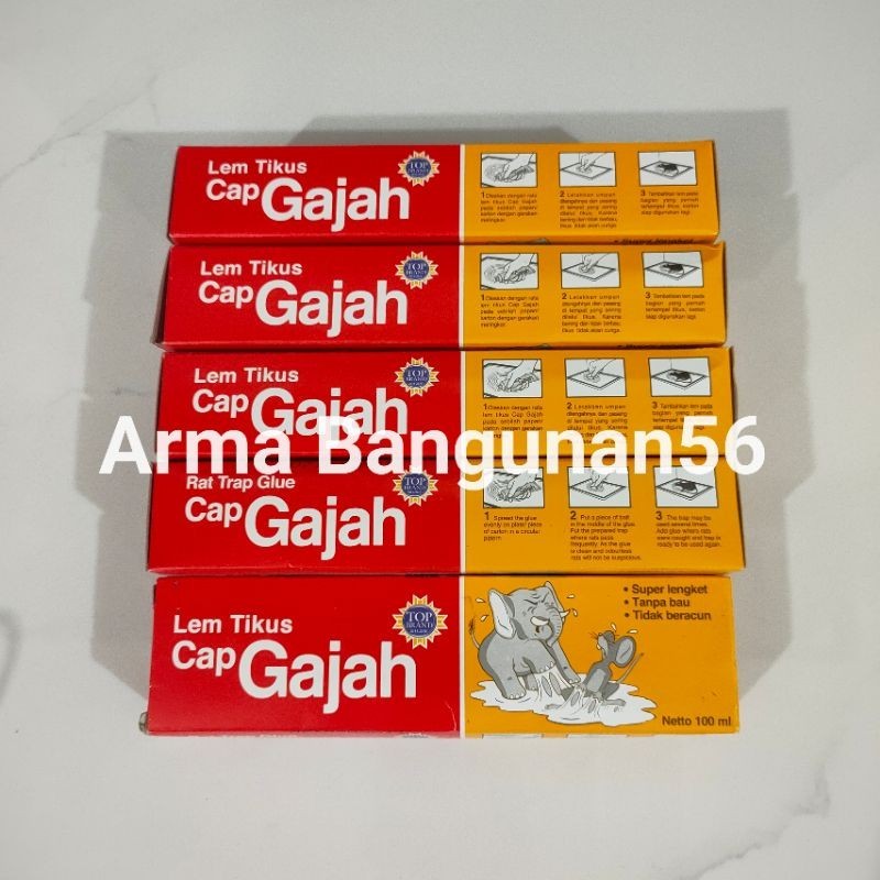 Lem Tikus Cap Gajah 100ml / Lem Perangkap Tikus / Lem Tikus Odol / Lem Gajah
