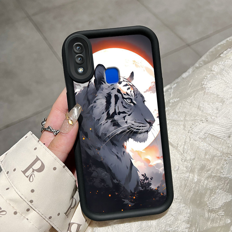 Casing Hp VIVO Y95 Y93 Y93s Y91 Y91i Case pola macan putih Softcase lembut ganda baru Casing HP peli