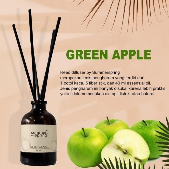 

Reed Diffuser Pengharum Ruangan Kamar Mandi Toilet ASLI - GREEN APPLE P19A