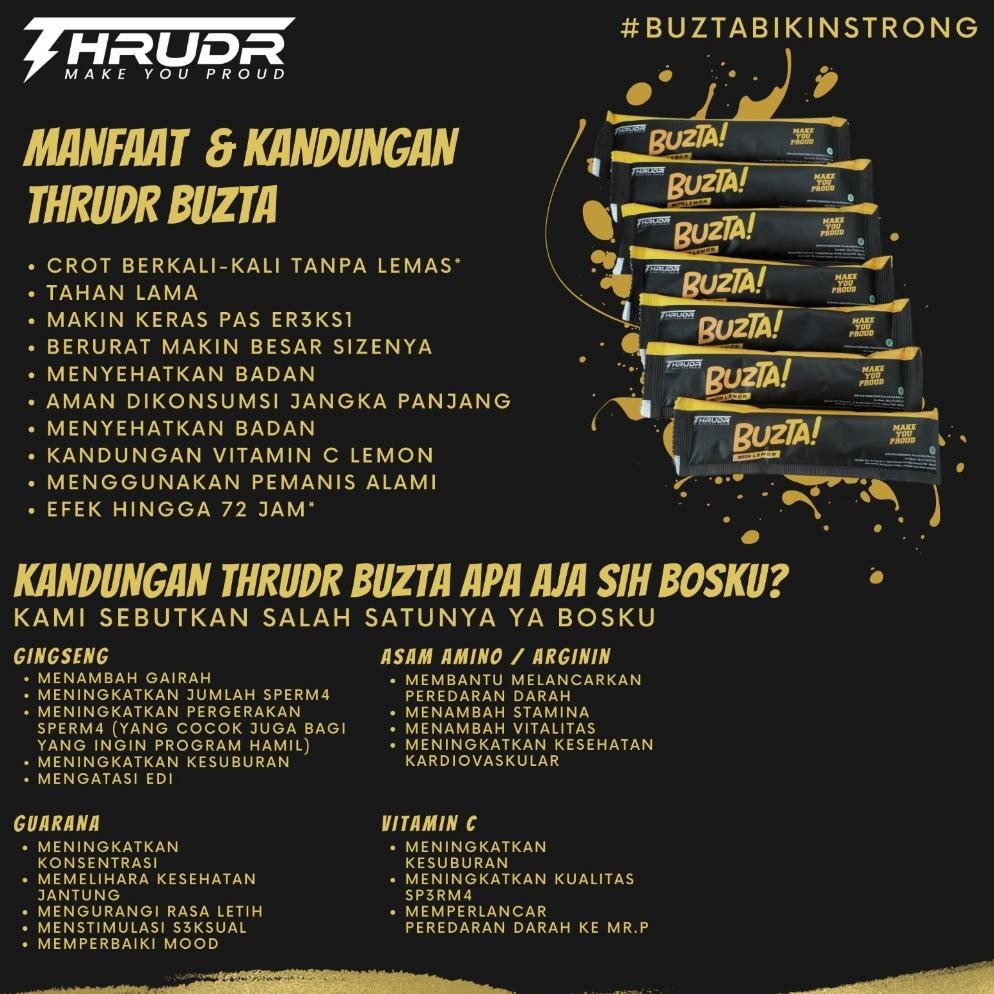 

Paling dicari 1 box Minuman Buzta by Thrudr isi 12 sachet sudah bpom halal harmonis keluarga promil