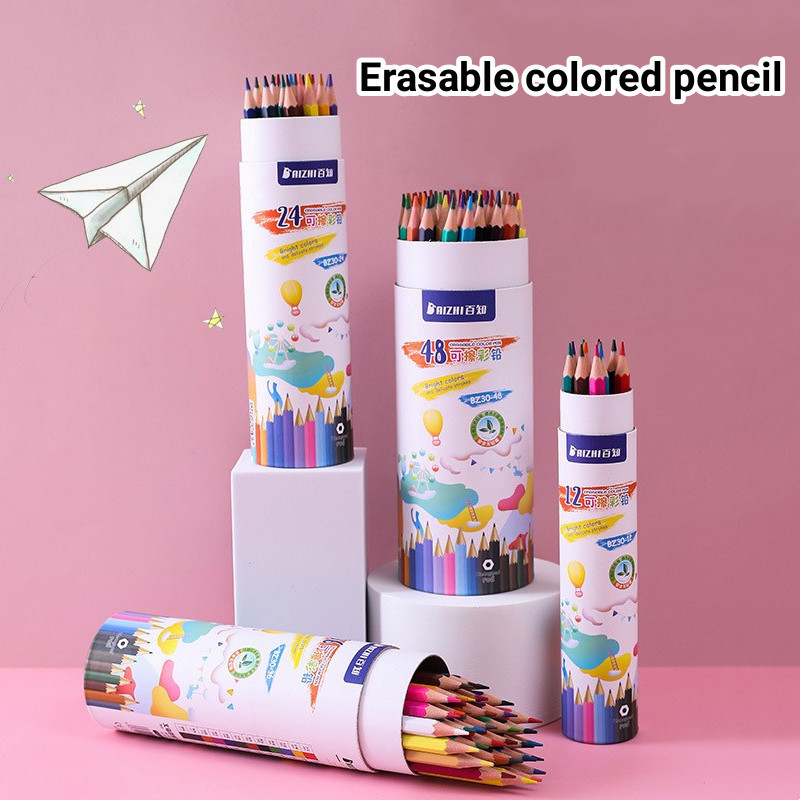 

FREE SHIPPING / READY BALI PENSIL WARNA 12/24/36 WARNA ERASABLE COLORED PENCIL TIDAK BERACUN DAPAT DI HAPUS WARNA TERANG CERAH DENGAN MATERIAL BERKUALITAS DAN KUAT SEKOLAH PELAJAR ANAK