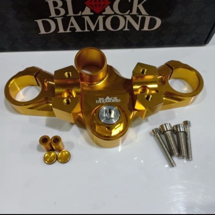 Segitiga Stang Motor Ninja250 Fi/Ninja 250 Carburator Black Diamond