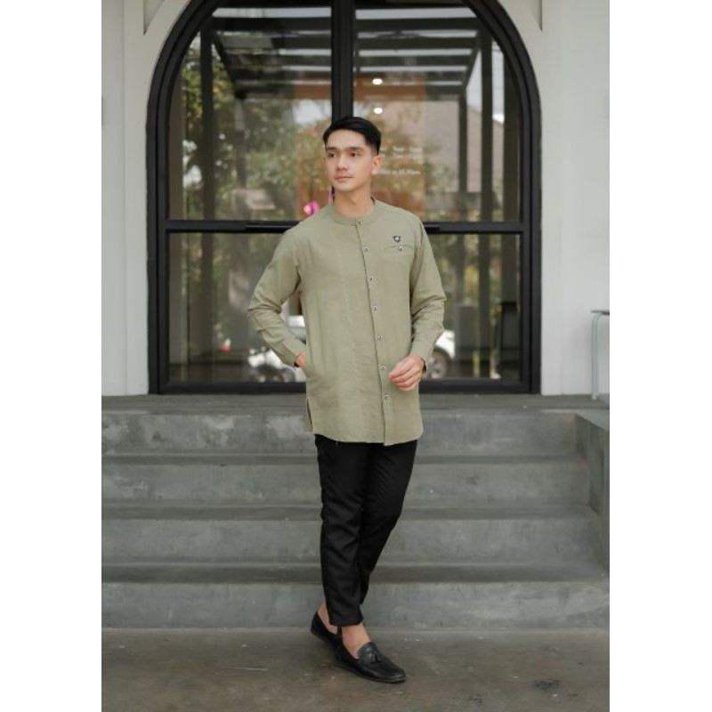 ALANZA KEMKO PRIA LENGAN PANJANG BIRU WARDAH BAJU KOKO PRIA DEWASA