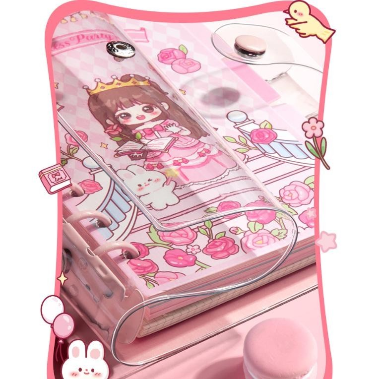 

fth- Zumoo Princess Art Binder SET PVC A6 Full Color Paper Planner / Binder SET PVC A6 dengan Loose Leaf Planner Warna GRID Berkualitas