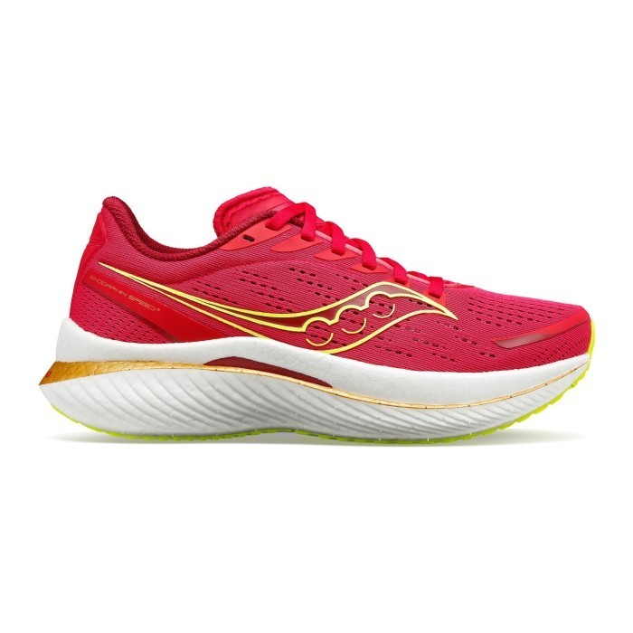 Saucony Endorphin Speed 3 Womens Road Running Shoes - Red / Rose