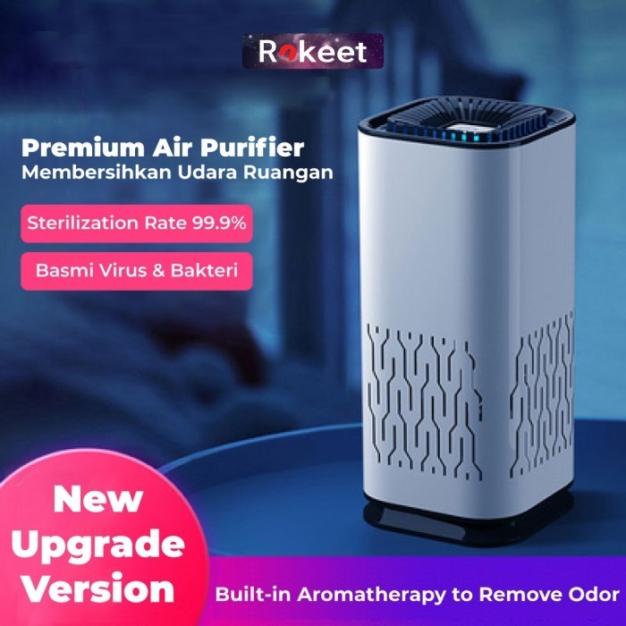 Rokeet Smart Air Purifier Portable Penyaring Udara Ruangan Filter Hepa