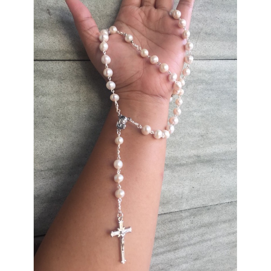 Mayu Rosario Mutiara Air Tawar Asli 8Mm