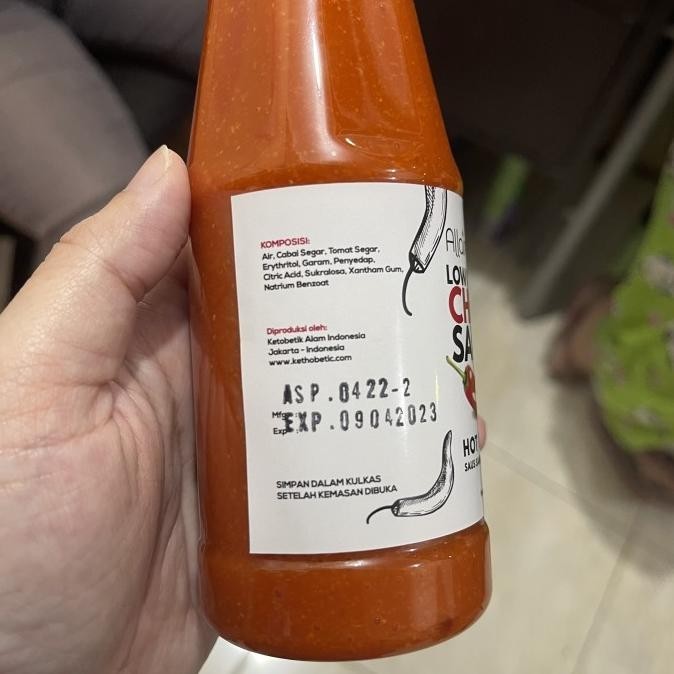 

Saus Sambal Pedas Keto Sugar Free Low carb aman diabetes PS99