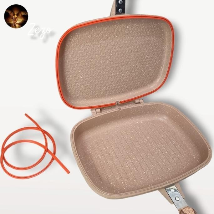 Barang Terlaris Pero Double Grill Pan Biogranite 32Cm Ready Dishellara