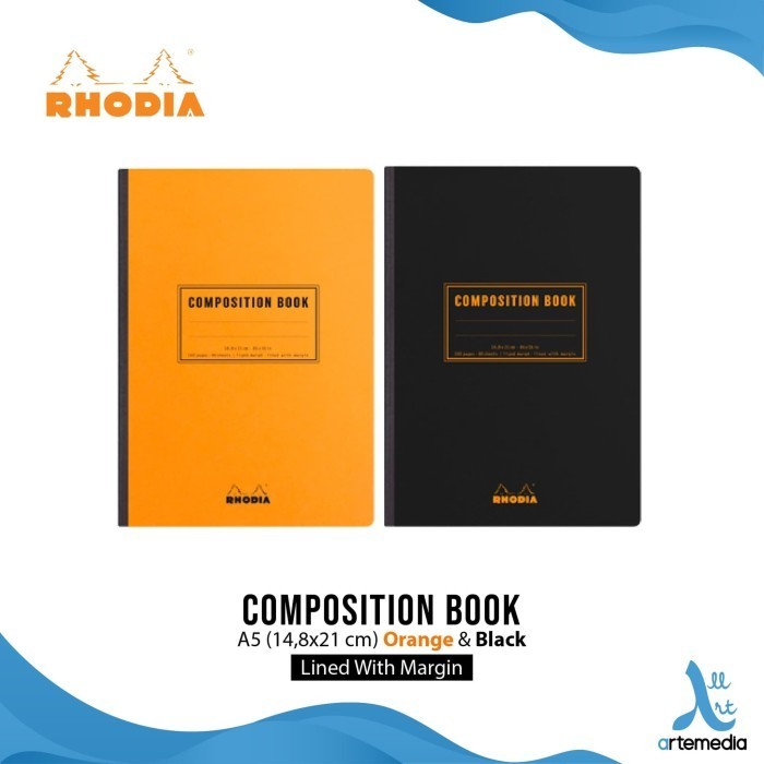

TERMURAH Buku Catatan Rhodia A5 Lined With Margin Composition Book Notebook