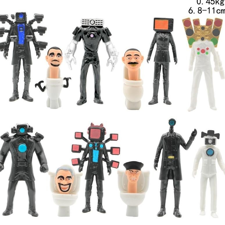 (mainan) CATKing 12pcs Mainan Skibidi Toilet Siren Head Figure Pajangan/ Mainan anak Skibidi Toilet,