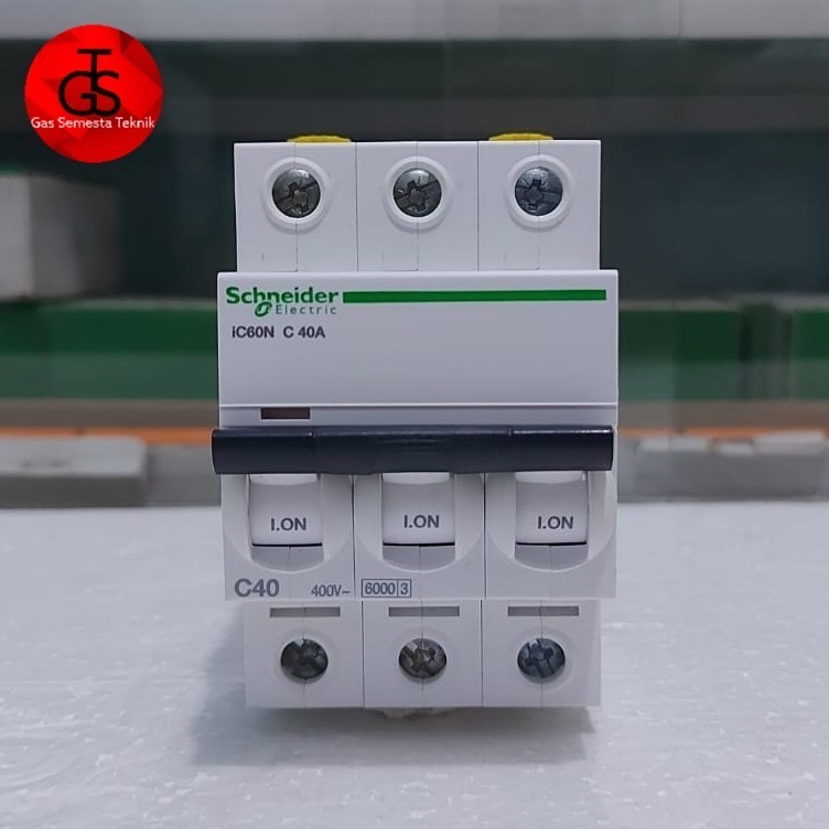 MCB SCHNEIDER IC60N 3P 40A | MCB 3 PHASE 40A IC60N SCHNEIDER ORIGINAL