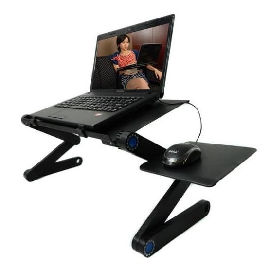 Meja Laptop Portable/Meja Laptop Lipat/Meja Laptop Fleksibel+Kipas