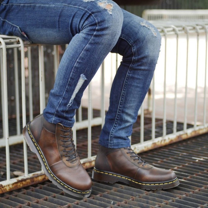 Sepatu Boots Pria Greata Svend 02 Camel - Sepatu Boot Kulit