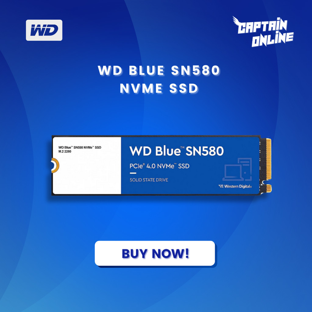 SSD WD Blue SN580 250GB 500GB 1TB - SSD M.2 NVMe PCIe Gen 4