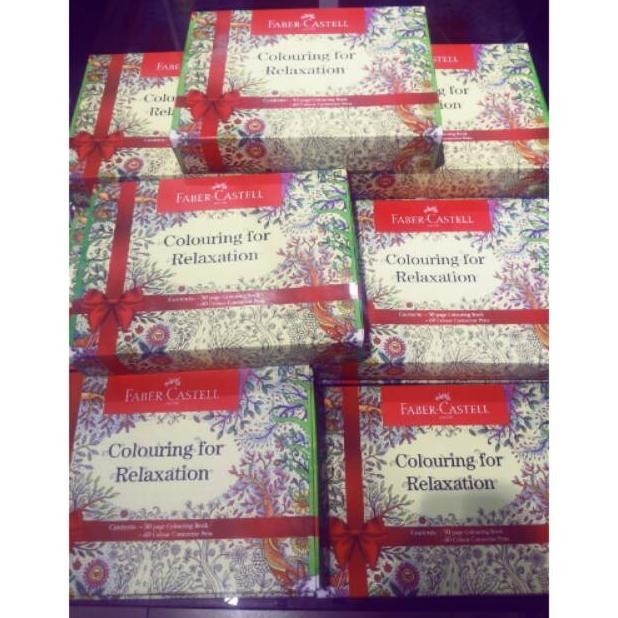 

Sedang Promooo !!! Faber Castell Colouring For Relaxation Gift Box Orinal / Set Buku Mewarnai + Connector Pen
