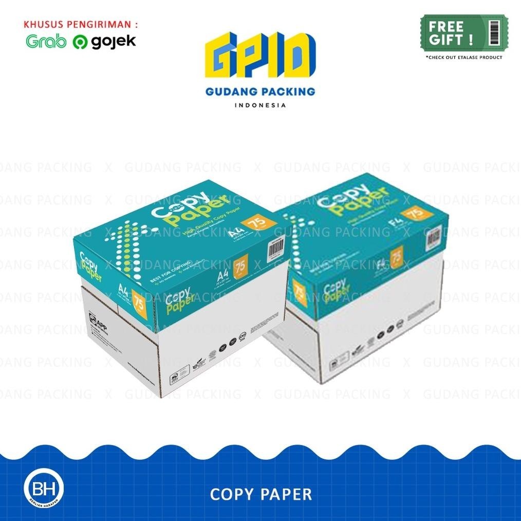 

Banyak Promooo !!! (Gosend/Grab) Copy Paper - Kertas Hvs (A4 / F4) 75 Gsm