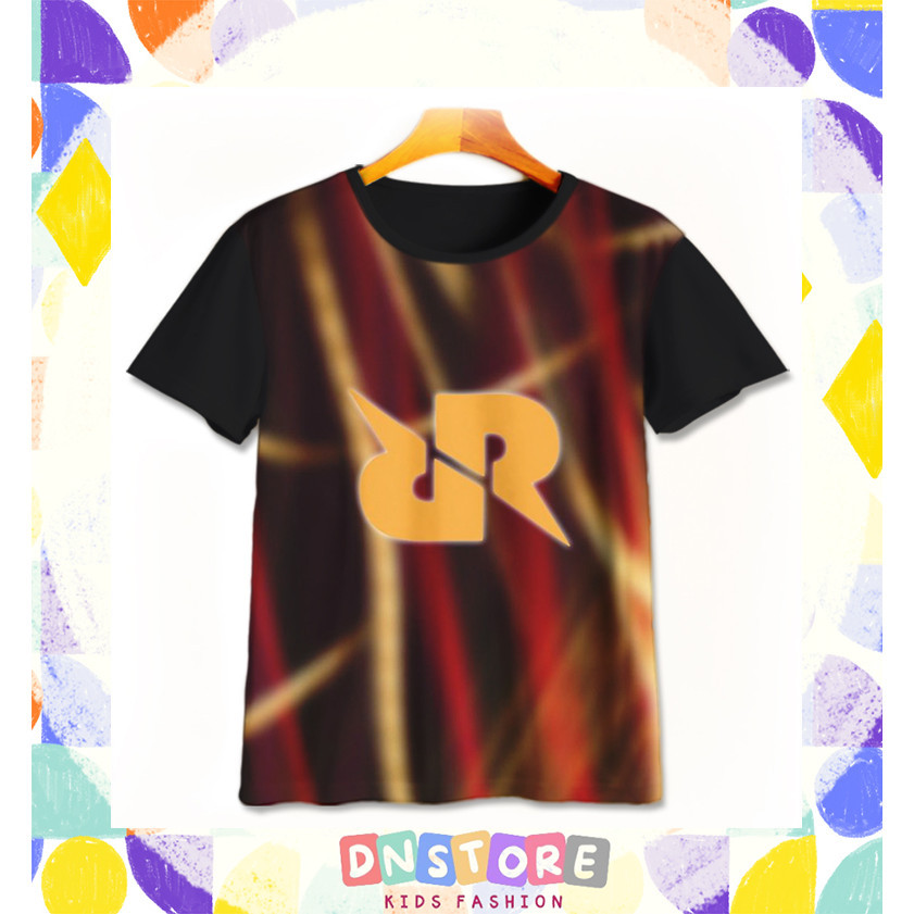 Kaos Anak RRQ Esports v5 Baju Film Animasi Kartun Anak RRQ Esports 3D Printing Untuk Umur 1-12 Tahun