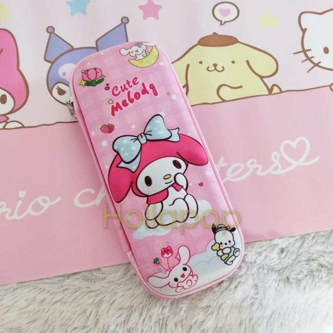 

Pouch tempat pensil timbul Kuromi Cinnamoroll My Melody HOP